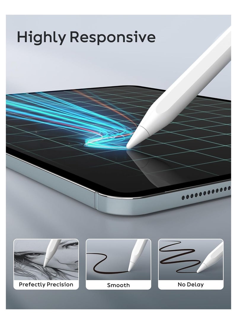 Stylus Pen for iPad 6–10th Gen, Fast Charging in 10 Min, Palm Rejection, Tilt Sensitivity, Compatible with iPad Pro/Air/Mini - Image 4