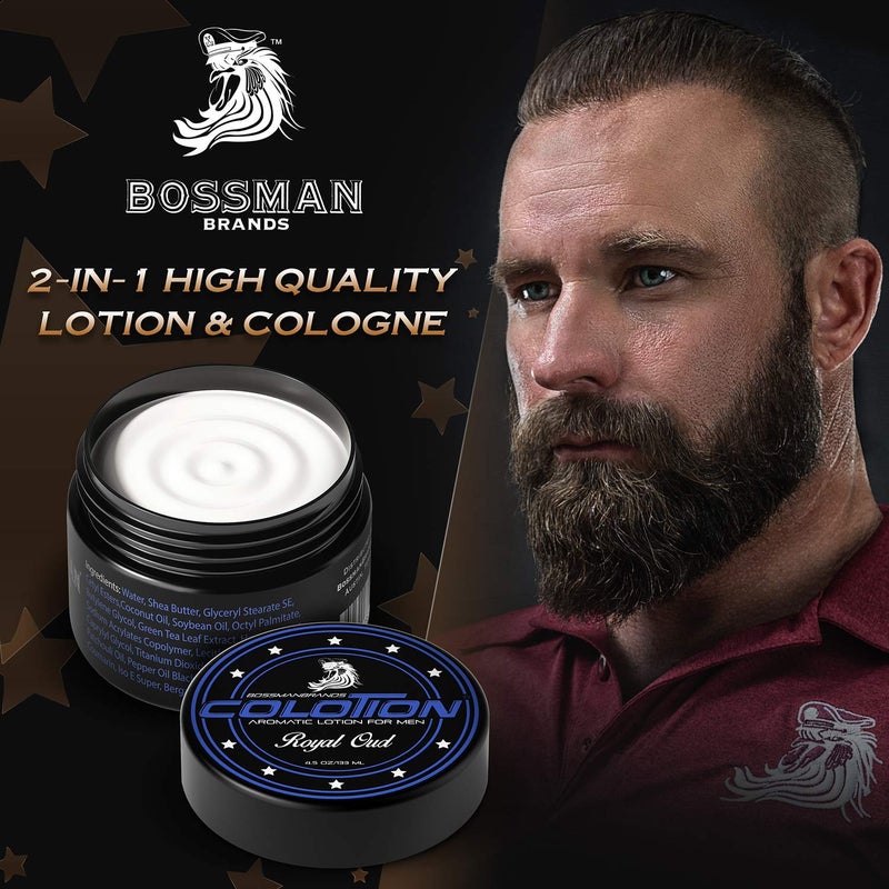 Bossman Colotion â€“ 2-in-1 Body Lotion & Cologne for Men â€“ Long-Lasting, Hydrating, Soothing Moisturizer for Men â€“ Suits All Skin Types for Daily Use â€“ Royal Oud Scent - Image 3
