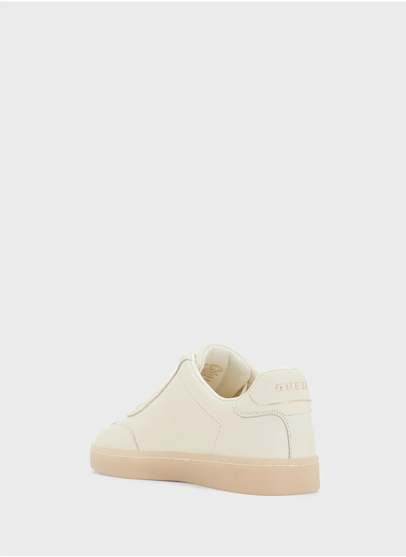 جس Logo Detailed Lace Up Low Top Sneakers