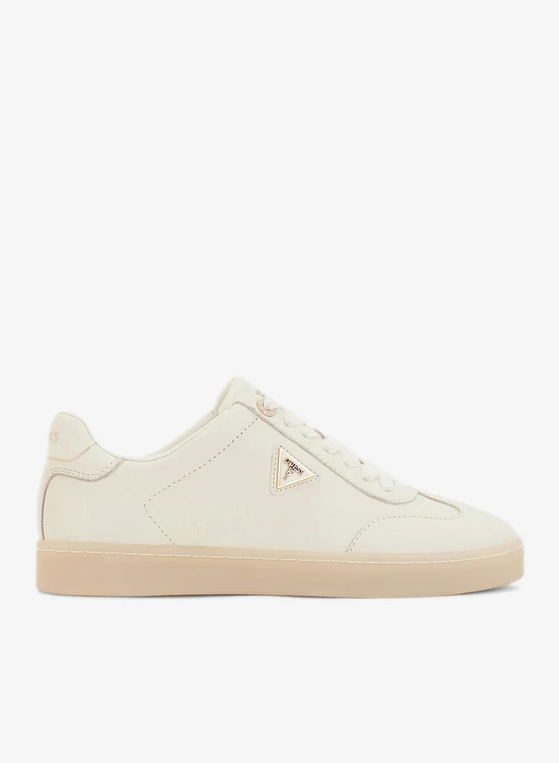 GUESS Logo Detailed Lace Up Low Top Sneakers