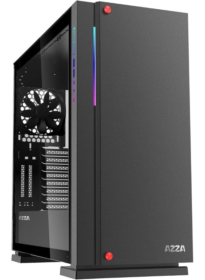 Azza CSAZ-7000B Zircon Full Tower PC Case - Black - Image 1