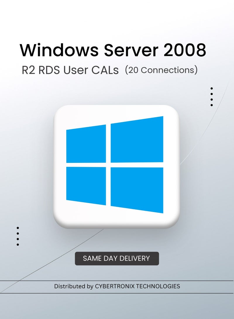 Windows Microsoft Windows Server 2008 R2 RDS User CALs (20 Connections) | Digital License | SAME DAY DELIVERY