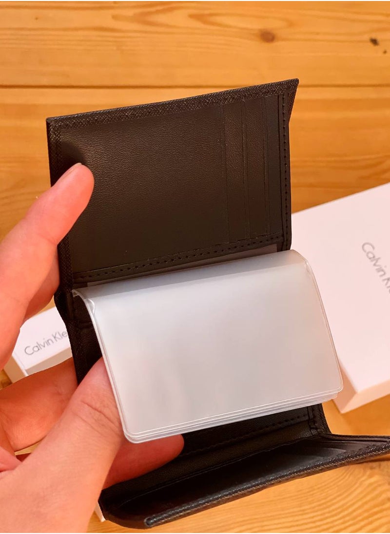 Calvin Klein Jeans Calvin Klein Leather Wallet - Black, Small, Slim, Comfortable, Perfect Gift for Men  - Image 5