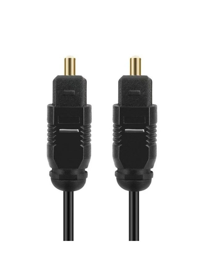 Audio Fiber Optic Patch Cable 1m Network Fiber Optic Cable Gold-plated Head Audio Fiber Optic Patch Cord Toslink Audio Cable-Color:Black-Length:1m  - Image 2