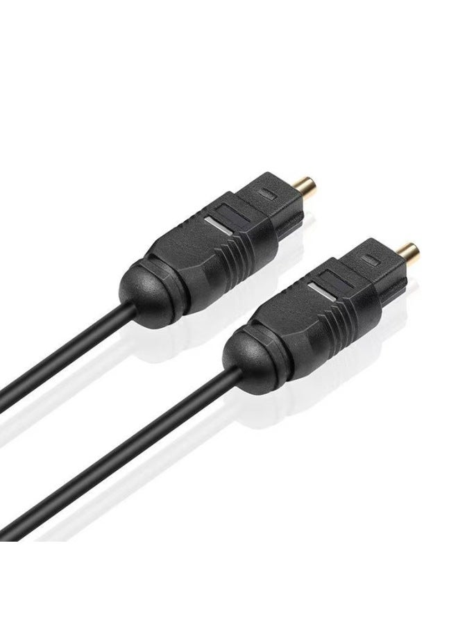 Audio Fiber Optic Patch Cable 1m Network Fiber Optic Cable Gold-plated Head Audio Fiber Optic Patch Cord Toslink Audio Cable-Color:Black-Length:1m  - Image 4