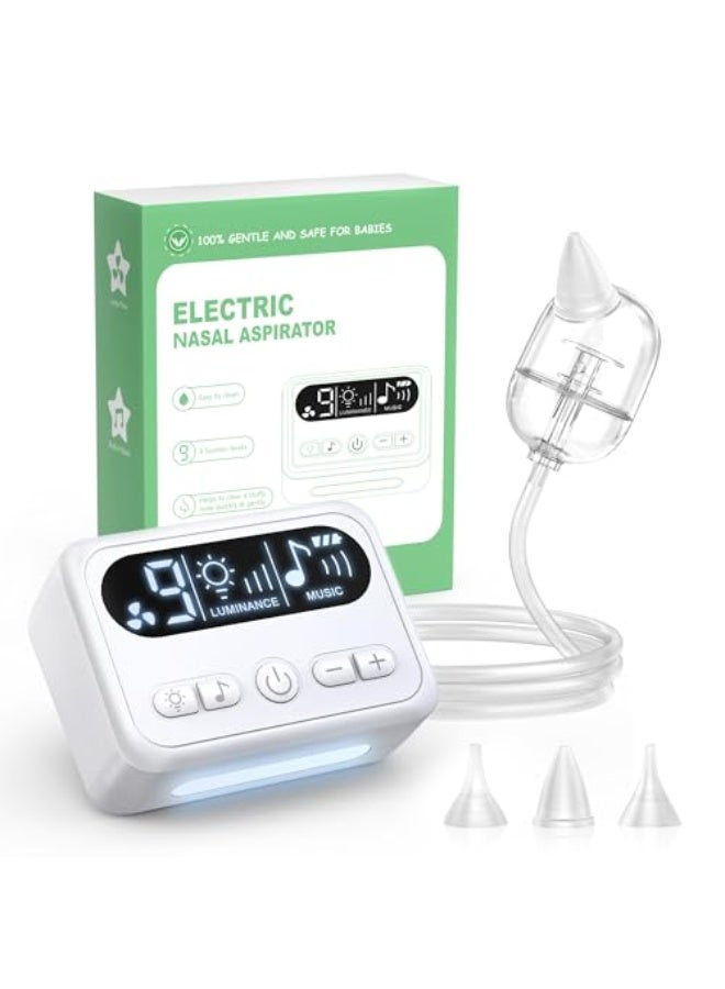 مدكودس م吸اطير أنف للأطفال من مدكودز، جهاز شفط أنف بمستوى جودة المستشفى مع 9 مستويات للشفط، مصباح ليلي ووظيفة تهدئة بواسطة أغاني الأطفال، شفاط أنف كهربائي للأطفال - Image 1