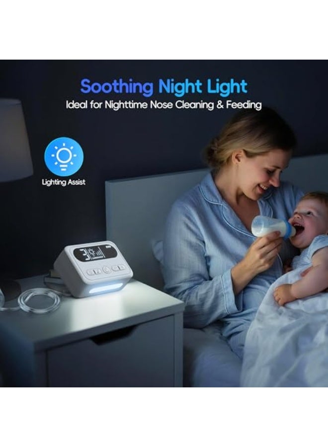 مدكودس م吸اطير أنف للأطفال من مدكودز، جهاز شفط أنف بمستوى جودة المستشفى مع 9 مستويات للشفط، مصباح ليلي ووظيفة تهدئة بواسطة أغاني الأطفال، شفاط أنف كهربائي للأطفال - Image 3