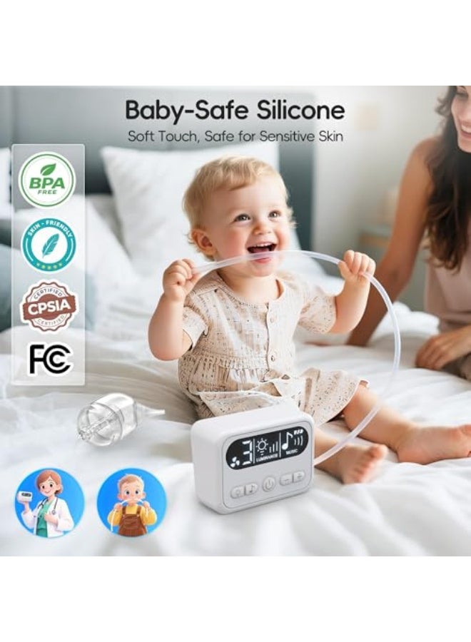 مدكودس م吸اطير أنف للأطفال من مدكودز، جهاز شفط أنف بمستوى جودة المستشفى مع 9 مستويات للشفط، مصباح ليلي ووظيفة تهدئة بواسطة أغاني الأطفال، شفاط أنف كهربائي للأطفال - Image 5