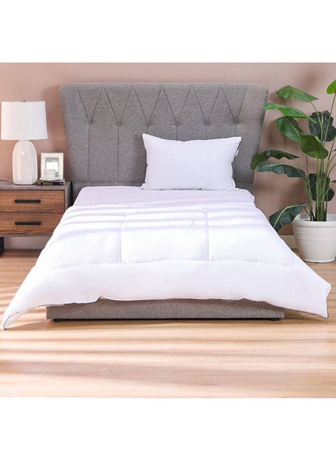 Indulgence Single Duvet 100% Cotton  300 Thread Count Plush Duvet Inserts Breathable Soft Comforter Coverbed Essentials For Bedroom  L 135 X W 200 Cm  White