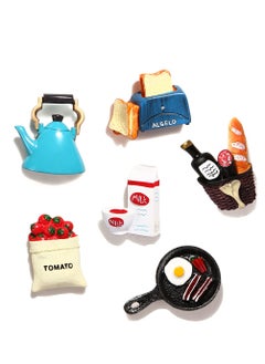 SYOSI Food Fridge Magnets, Food Magnets for Fridge, Fun Refrigerator Magnets Decorative ,Cute Magnets Fridge Large Resin Strong Magnets for Kitchen Decor (6 Pcs)  - Image 1