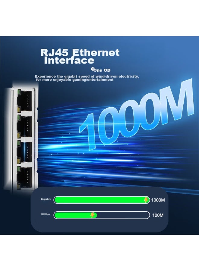 Flybish Na8111h-t4, Four-port Gigabit, Pcie X1 Interface, Rtl8111h Chip, 1000m Network Card, Aggregation Soft Router - Image 3