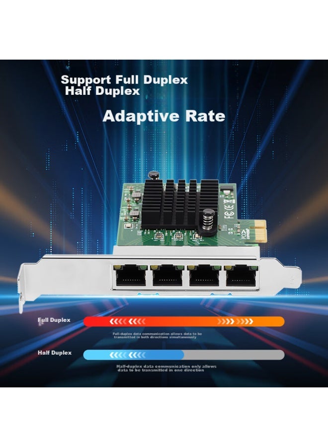 Flybish Na8111h-t4, Four-port Gigabit, Pcie X1 Interface, Rtl8111h Chip, 1000m Network Card, Aggregation Soft Router - Image 2