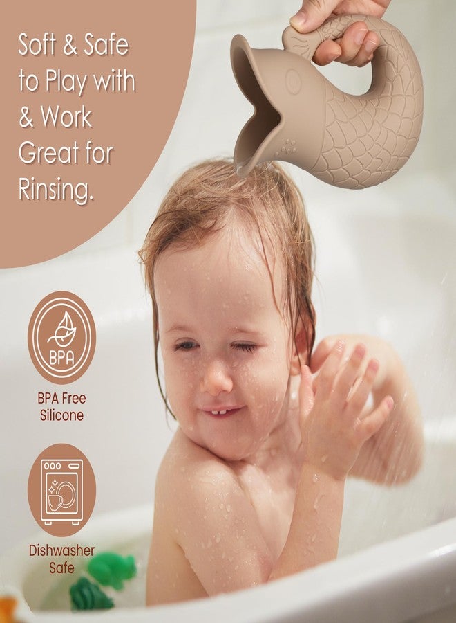 Mintlyfe Baby Bath Rinse Cup, Silicone Shampoo Washing Rinse Cup for Kids, Bath Rinse Cup with Handle (Blush) - Image 2