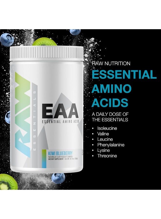 RAW EAA Essential Amino Acids Powder Supplement | Maximize Protein Synthesis, Build Lean Muscle Mass | Increase Strength, Endurance, Recovery | BCAA Energy Supplement | Kiwi Blueberry (25 Servings) - Image 3