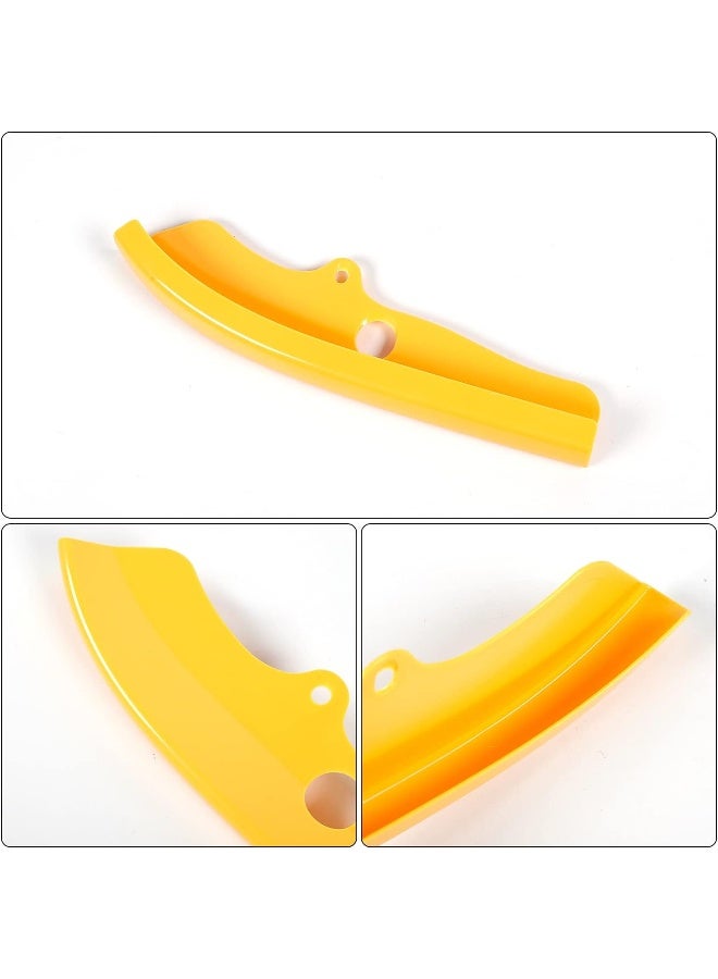 Hoolcar Front Bumper Lip Splitter Protector Front Shovels Cover for 2015-2021 Dodge Challenger Pack R/T GT SRT Plus, Yellow, 2PCs - Image 4