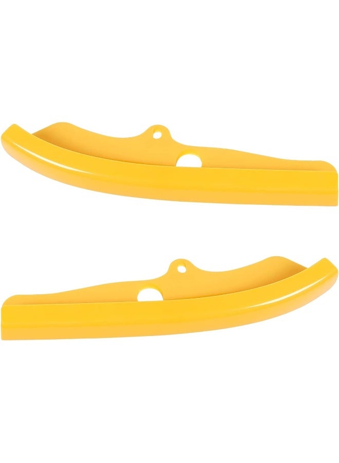 Hoolcar Front Bumper Lip Splitter Protector Front Shovels Cover for 2015-2021 Dodge Challenger Pack R/T GT SRT Plus, Yellow, 2PCs - Image 2