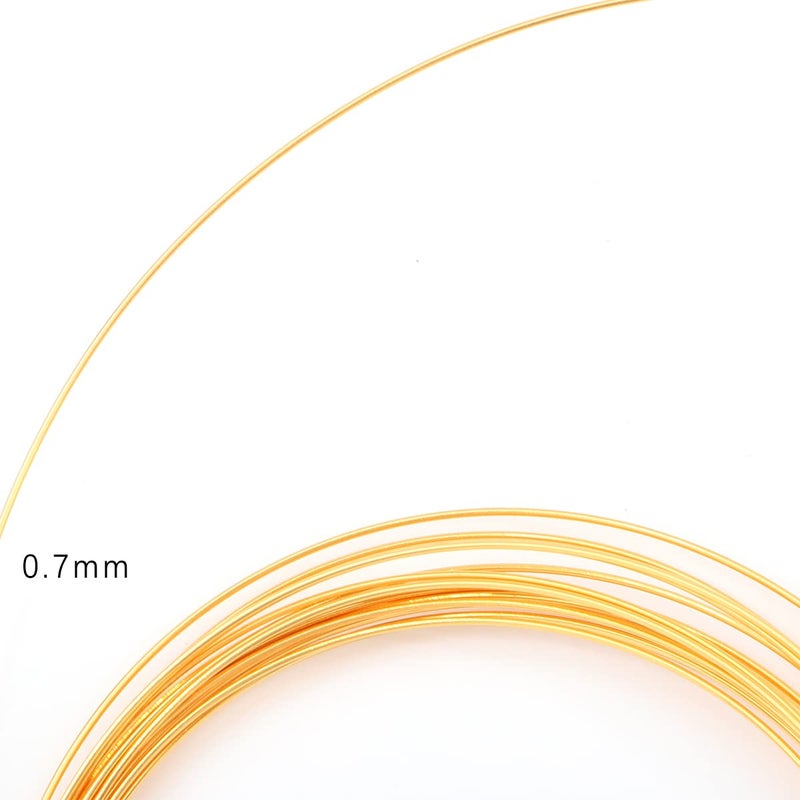 BEADIA 18K Gold Plated Wire 0.7mm 5 Meters Bead Cord for Bracelet Necklace Charm Beading Jewelry Making Findings - Image 2