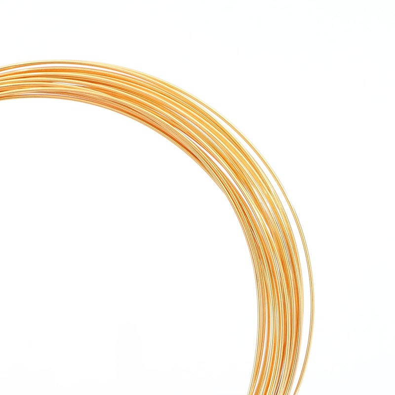 BEADIA 18K Gold Plated Wire 0.7mm 5 Meters Bead Cord for Bracelet Necklace Charm Beading Jewelry Making Findings - Image 1