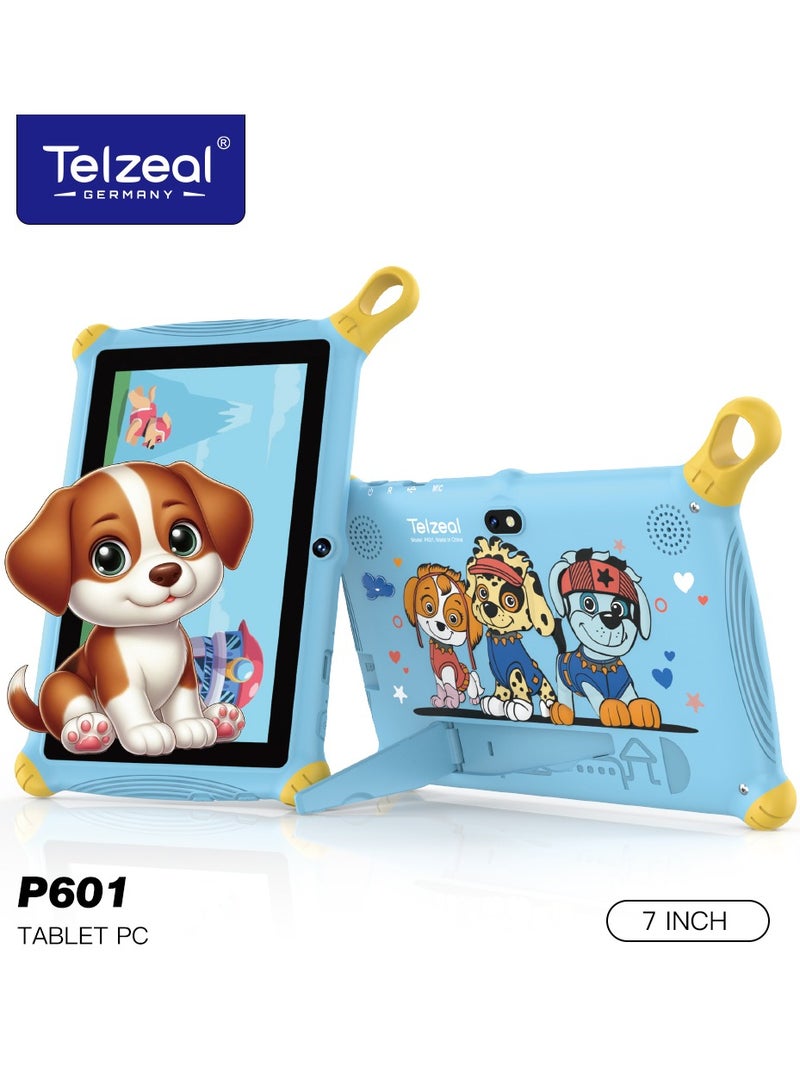 Telzeal P601 Android 10.1 Kids Tablet 7 Inch HD Display With 6GB RAM 128GB ROM 3000mAh Battery Blue - Image 1