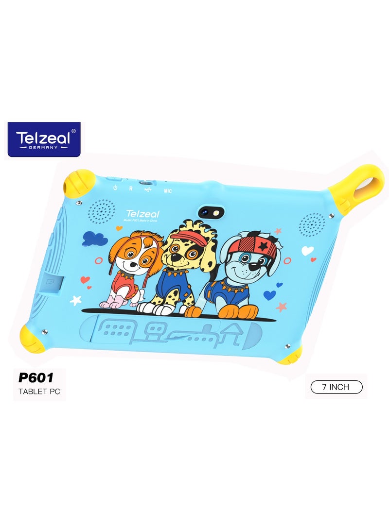 Telzeal P601 Android 10.1 Kids Tablet 7 Inch HD Display With 6GB RAM 128GB ROM 3000mAh Battery Blue - Image 2