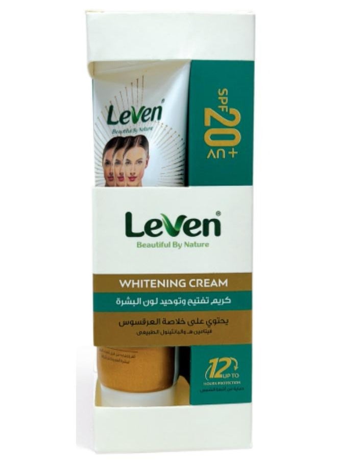 LEAVEN Lightening and unifying skin tone cream with licorice extract, vitamin E and natural panthenol 50ml  - Image 2