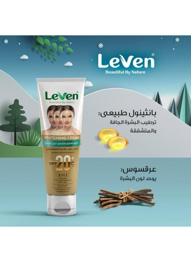 LEAVEN Lightening and unifying skin tone cream with licorice extract, vitamin E and natural panthenol 50ml  - Image 4