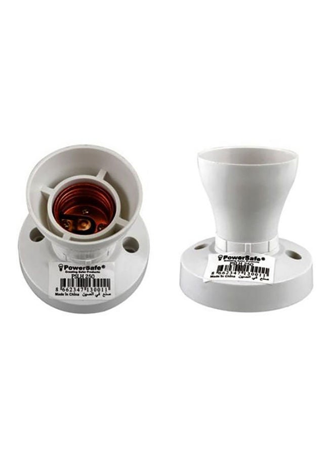 NIBEMINENT E27 Base Batten Bulb Holder White 14x19centimeter