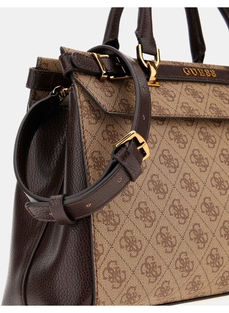 GUESS Sestri Logo Womens NOELLE Shoulder Handbag Camera bag Brown - Image 3