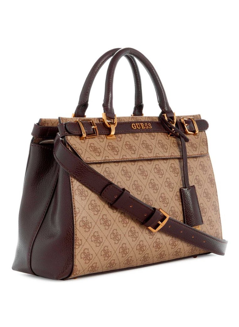 GUESS Sestri Logo Womens NOELLE Shoulder Handbag Camera bag Brown - Image 2