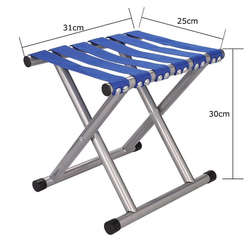 Killerzone Portable Folding Stool Super Strong Heavy Duty Outdoor Folding Chair Camping Hiking Fishing Picnic Stool Collapsible Camping Stool Mini for Travel Garden Chair - Image 3