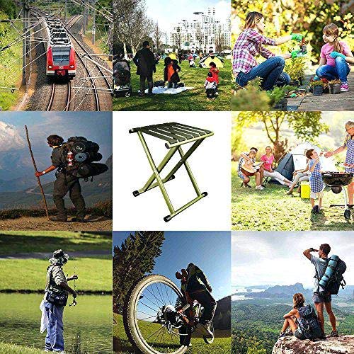 Killerzone Portable Folding Stool Super Strong Heavy Duty Outdoor Folding Chair Camping Hiking Fishing Picnic Stool Collapsible Camping Stool Mini for Travel Garden Chair - Image 5