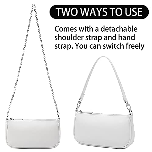lapsting Women Small Shoulder Bag Mini Purse Womens Crossbody Clutch Purses 90s Y2k Bags Large White - Image 2