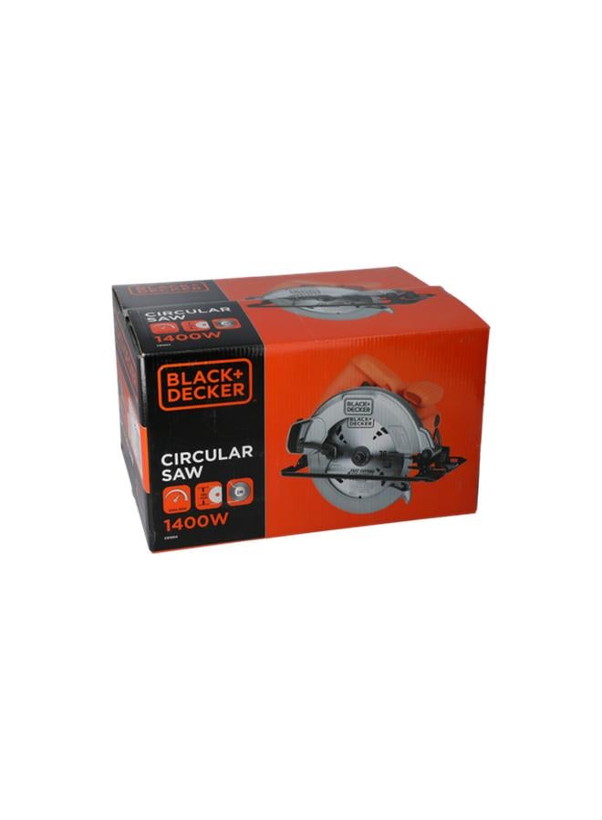 BLACK+DECKER 1400W Circular Saw Orange and Silver 184mm CS1004-B5  - Image 2