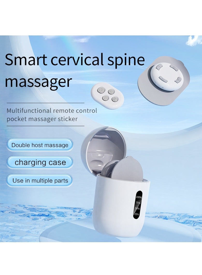 general Rechargeable, Remote-Controlled, Portable Battery Pack, Mini Massager for Neck, Back, Shoulder, Legs - Pulse Massage Device with Stick-on Pads - Image 1