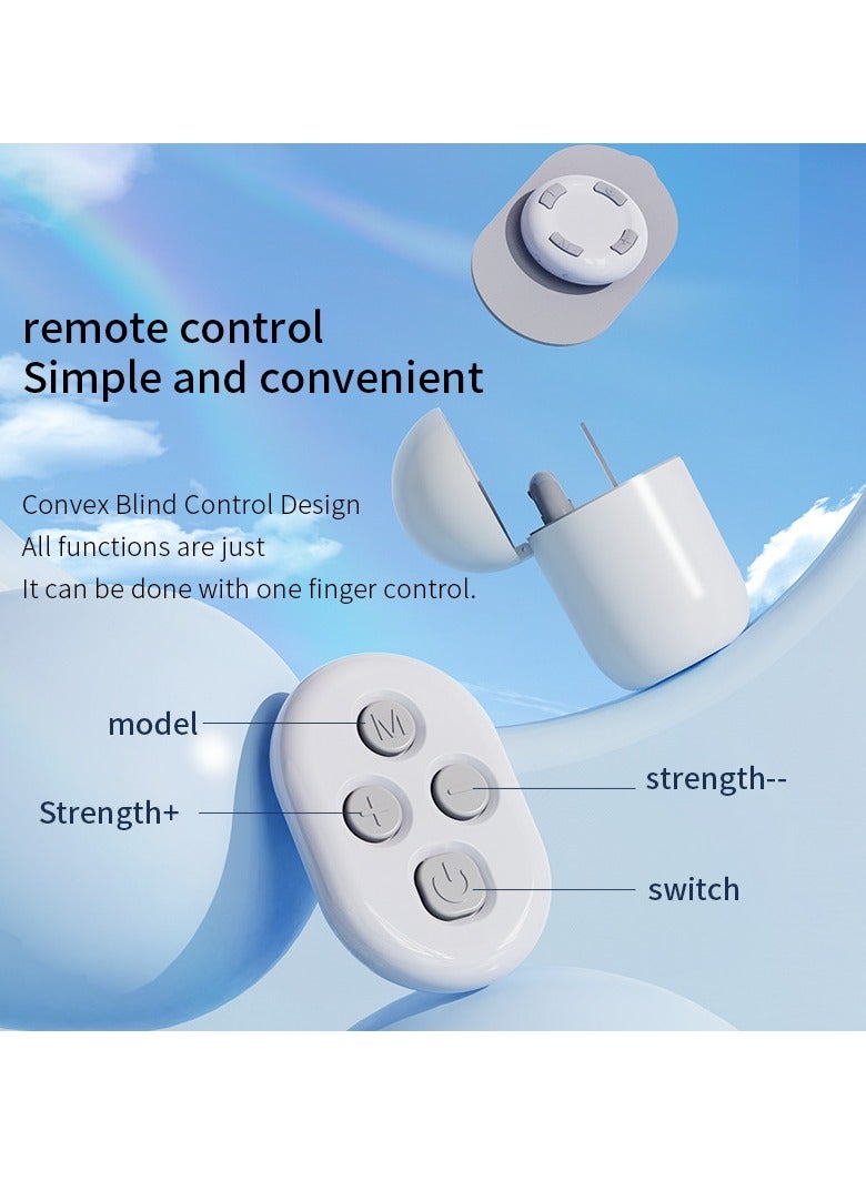 general Rechargeable, Remote-Controlled, Portable Battery Pack, Mini Massager for Neck, Back, Shoulder, Legs - Pulse Massage Device with Stick-on Pads - Image 2