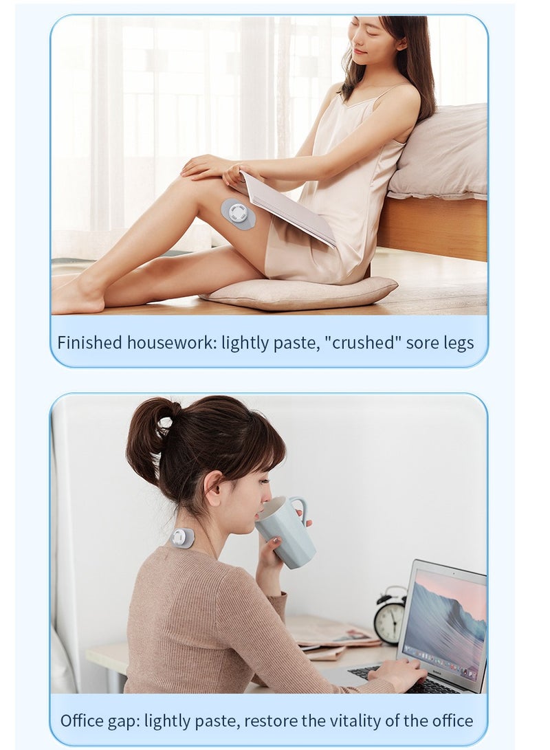 general Rechargeable, Remote-Controlled, Portable Battery Pack, Mini Massager for Neck, Back, Shoulder, Legs - Pulse Massage Device with Stick-on Pads - Image 3