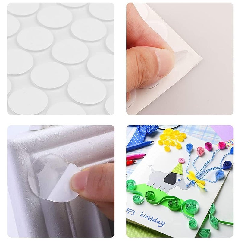THECLOUDMALL ® Transparent Double-Sided Tape Stickers, Round Acrylic No Traces Adhesive Sticker Creative Super Sticky Waterproof Small Stickers for Decoration, Pack of (3) - Image 2
