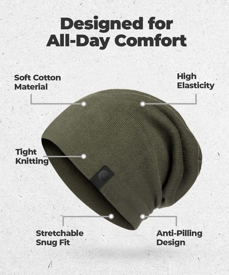 Revony Warm Slouchy Beanie Hat - Deliciously Soft Daily Beanie in Fine Knit - Image 4
