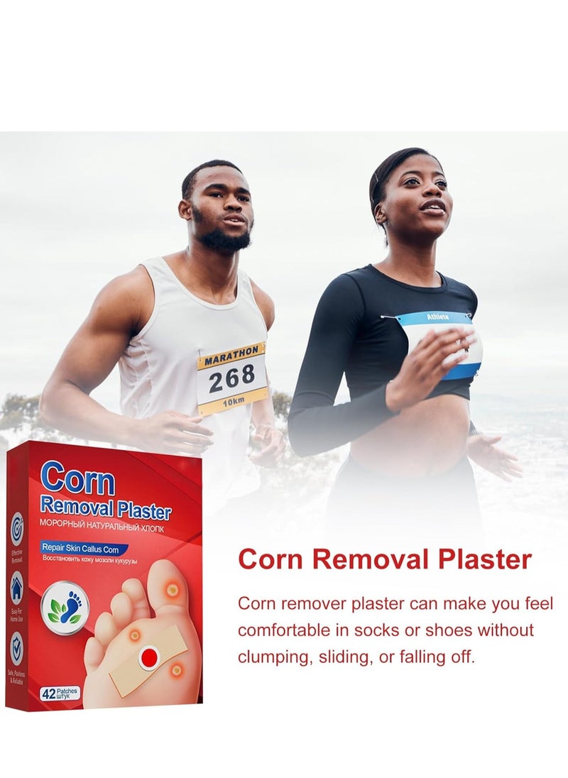 Sumifun Corn Remover Pads, Toe Corn Treatment, 42 PCS Foot Corn Remover, Toe Corn Remover, Wart Remover for Feet, Corn Removal Treatment, Corn Plasters Relief Corn Pain for Feet, Hand, Toe - Image 3