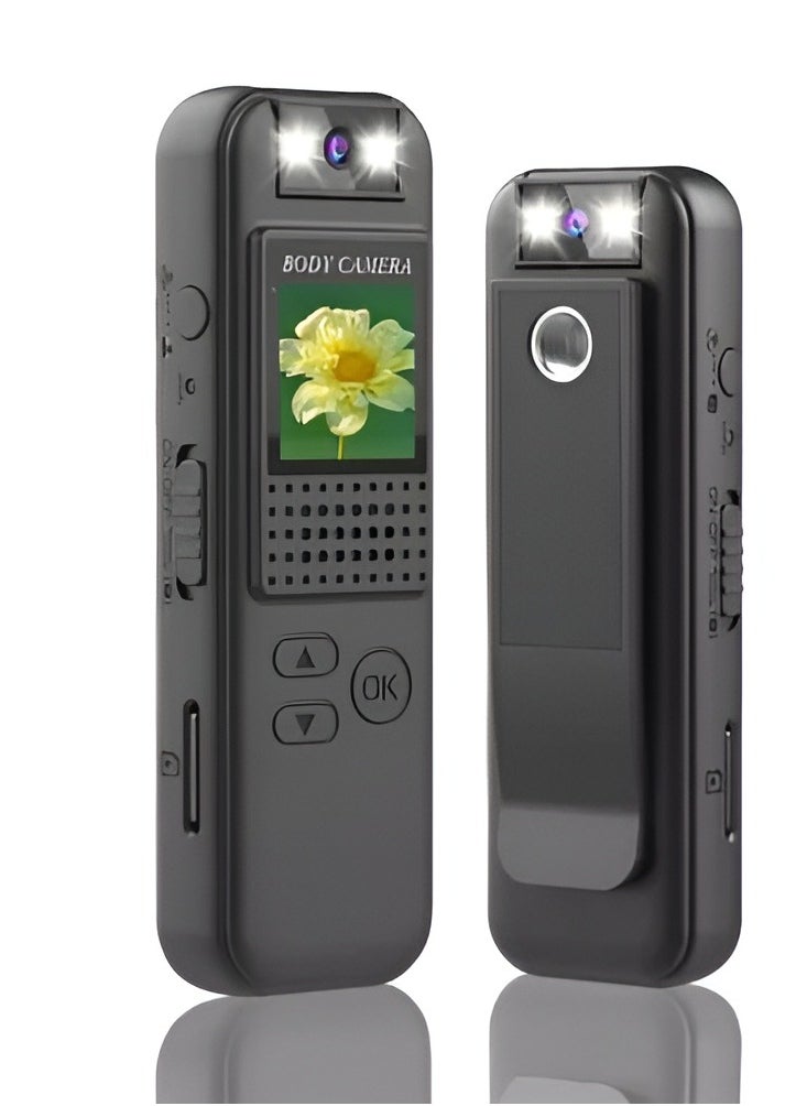 Generic Mini Body Camera 1080P HD Portable Digital Video Recorder Body Cam Infrared Night Vision Portable Police Cam Small Bike Camcorder, One Button Video Recording  - Image 1
