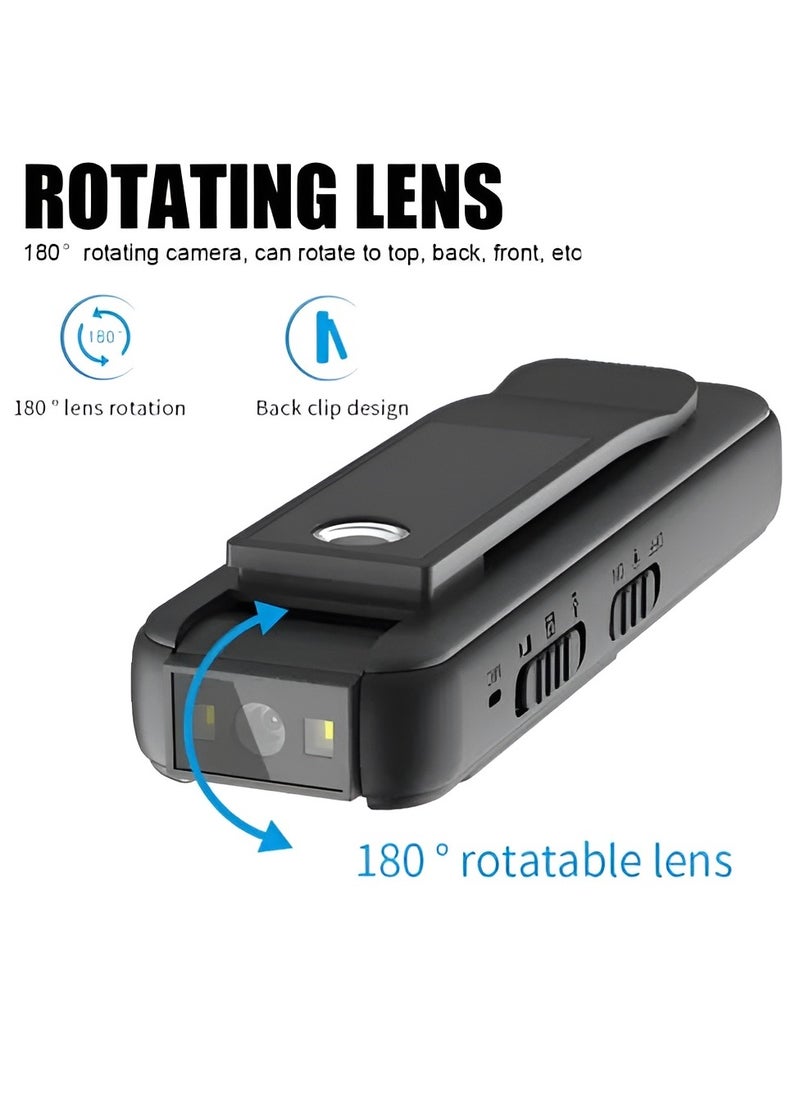 Generic Mini Body Camera 1080P HD Portable Digital Video Recorder Body Cam Infrared Night Vision Portable Police Cam Small Bike Camcorder, One Button Video Recording  - Image 3