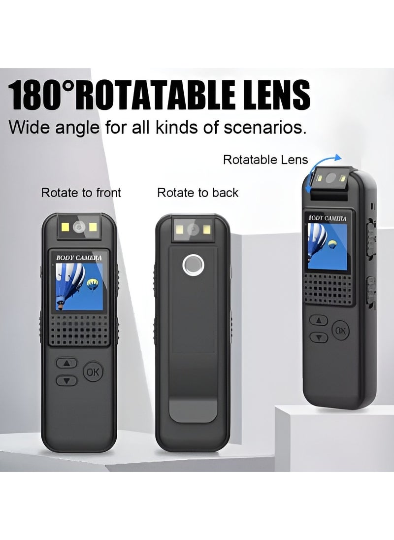 Generic Mini Body Camera 1080P HD Portable Digital Video Recorder Body Cam Infrared Night Vision Portable Police Cam Small Bike Camcorder, One Button Video Recording  - Image 5
