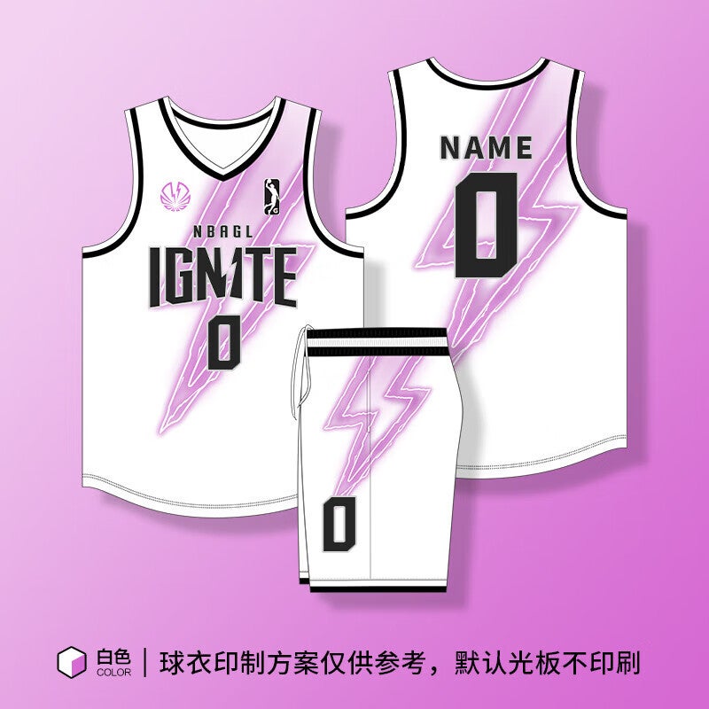 Generic G League Basketball Suit suit Male College Students American Professional Jersey Competition Training Team Suit Group Buying Quick-drying Vest ZL-6807 white suit [American style]]