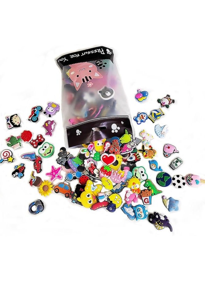 100 pcs Random Different Shoe Charms Decoration, Shoe Charms for Kids Teens Adults,Shoes charms for Boys Girls, Birthday Party Gifts  - Image 2