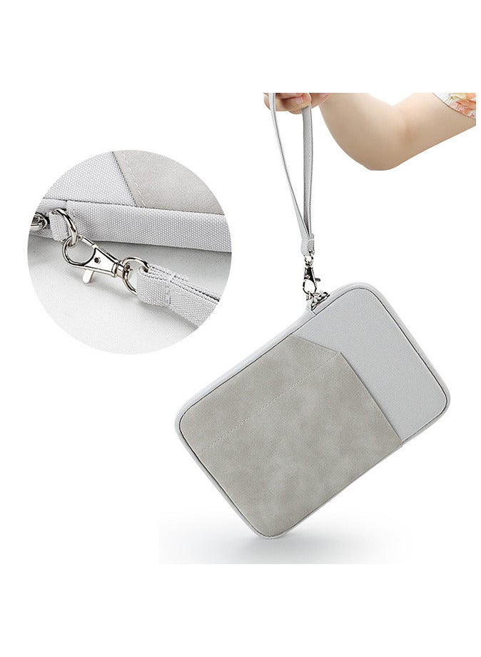 9.7-11 Inch Tablet Sleeve Bag Carrying Case for iPad Pro 11 2021-2018, Air 5/4 10.9, 10.2, Galaxy Tab A8 10.5/Tab S8 11", Protective with Pocket, Light Gray - Image 2