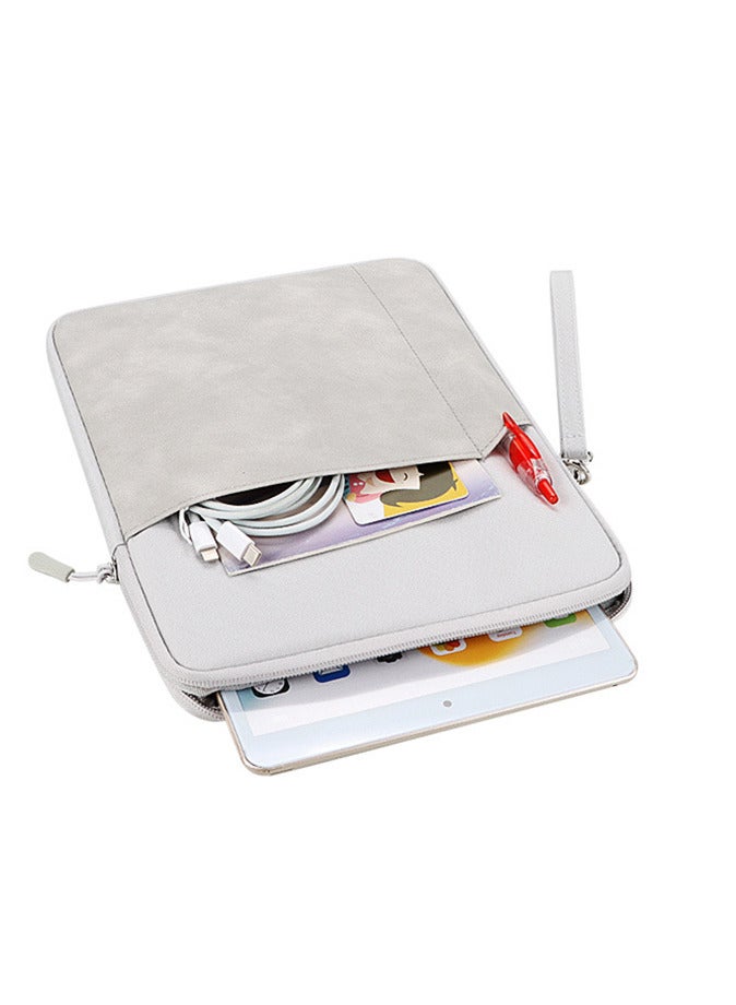 9.7-11 Inch Tablet Sleeve Bag Carrying Case for iPad Pro 11 2021-2018, Air 5/4 10.9, 10.2, Galaxy Tab A8 10.5/Tab S8 11", Protective with Pocket, Light Gray - Image 3