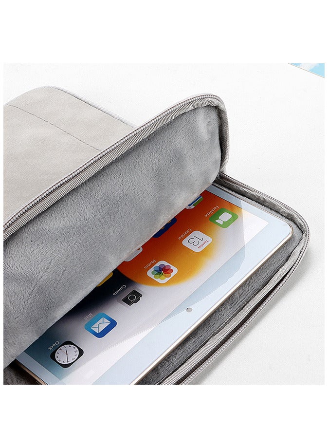 9.7-11 Inch Tablet Sleeve Bag Carrying Case for iPad Pro 11 2021-2018, Air 5/4 10.9, 10.2, Galaxy Tab A8 10.5/Tab S8 11", Protective with Pocket, Light Gray - Image 4