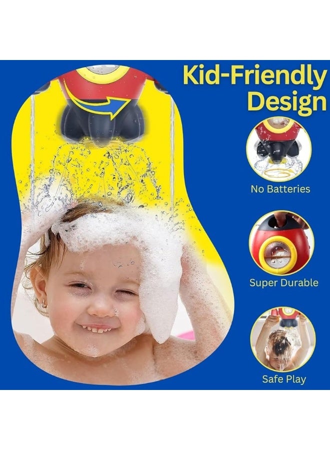 Liberty imports Baby Bath Toys, Space Rocket Shape Bathtub Toys for Toddlers, Spray Water Toys w/ Rotating Fountain, Bathroom Shower Toys for Infants Aged 18 Months 2 3 4 5 Years Old Kids Girls Boys - Image 1