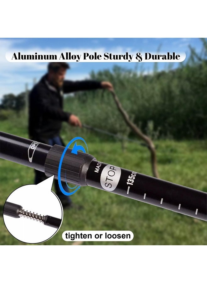 HOMEYA HOMEYA 57" Snake Grabber Professional Retractable Snake Hook, Heavy Duty Aluminum Alloy Snake Tongs Reptile Pickup Stick, Rattlesnake Catcher Snake Pole Handling Tool with Stainless Steel Soft Grip  - Image 3