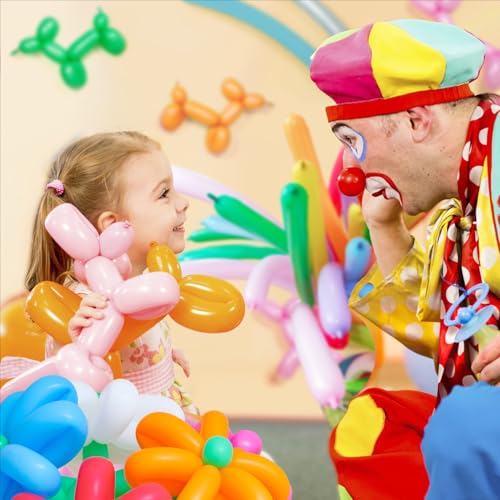 Apipi 100 Pcs 260Q Balloons Kit with Pump - Kids Premium Latex Twisting Long Balloons to Make Animals Flowers, Fun Rainbow Balloons for Party Boys Girls Christmas Birthday Gifts Clowns Wedding Decor - Image 5